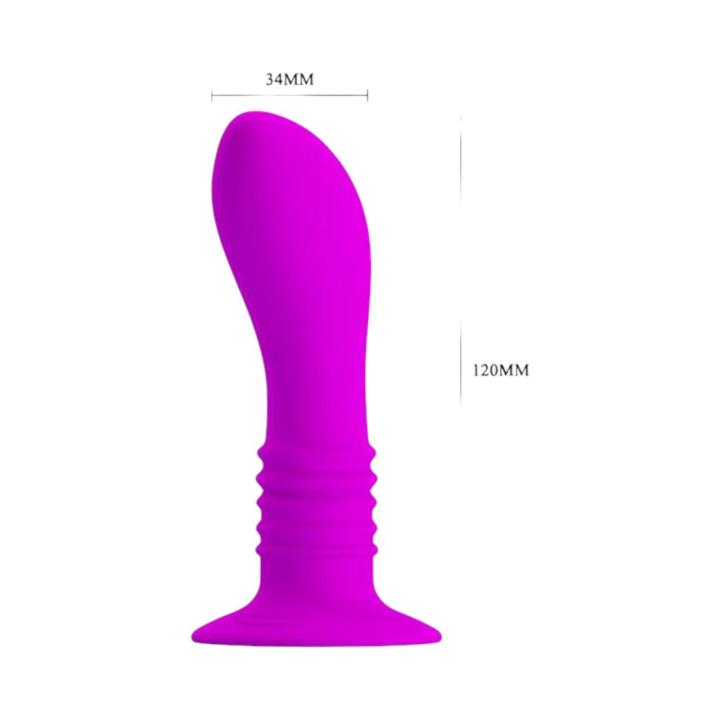 Korek analny do stymulacji puntku P (prostaty) z przyssawką- 10 trybów pracy