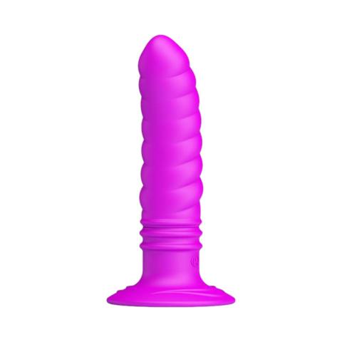 Wibrujący stymulator analny z delikatnym zagięciem z przyssawką- 10 trybów wibracji