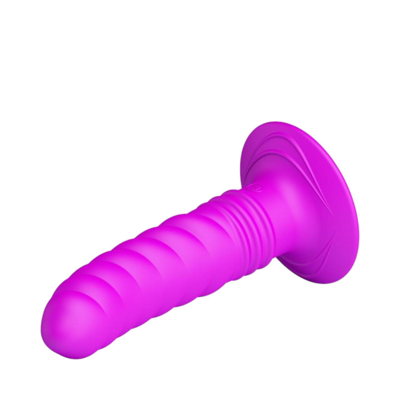 Wibrujący stymulator analny z delikatnym zagięciem z przyssawką- 10 trybów wibracji