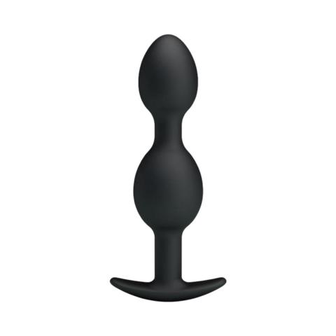 Silikonowy korek analny z dwiema wypustkami- 12,5cm
