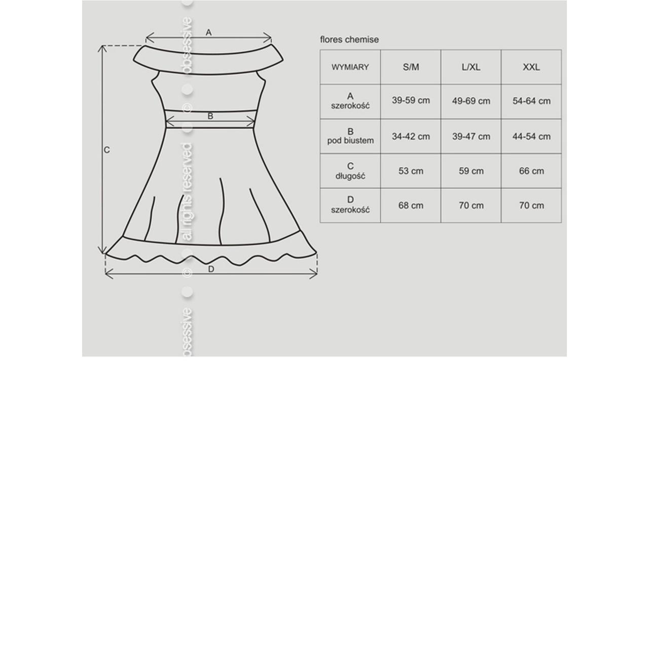 Czarna urocza koszulka + stringi Obsessive Flores