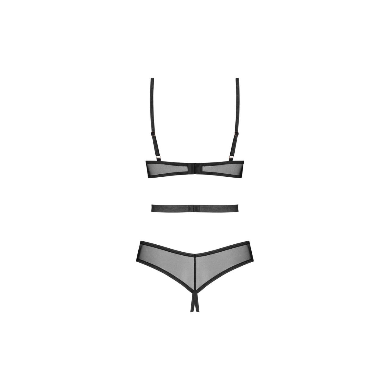 Zmysłowe czarne body otwarte Euridia Obsessive