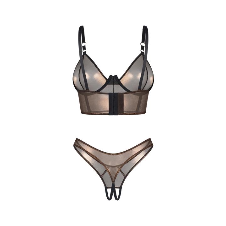 Dwuczęściowy komplet: top + stringi otwarte Obsessive Soranna