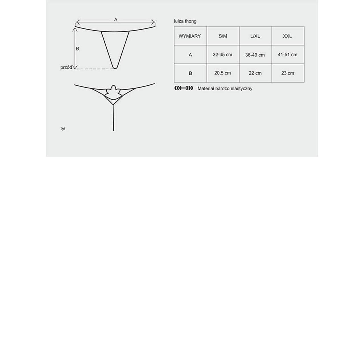 Czarne stringi Obsessive Luiza