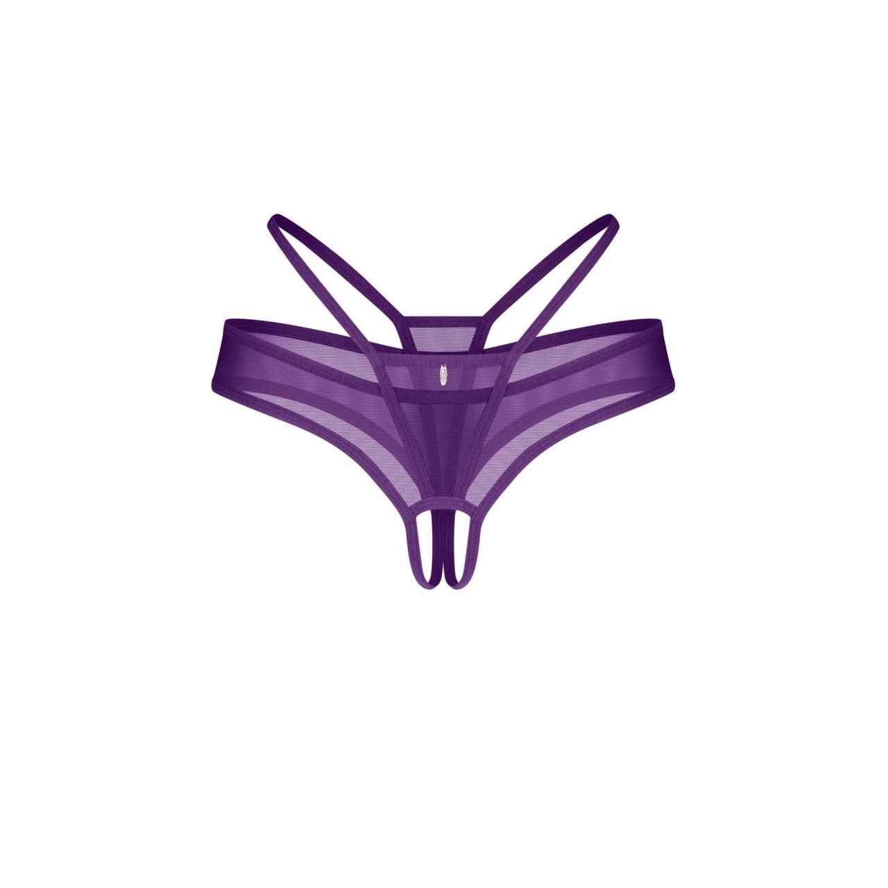 Fioletowe stringi otwarte Obsessive Vibres