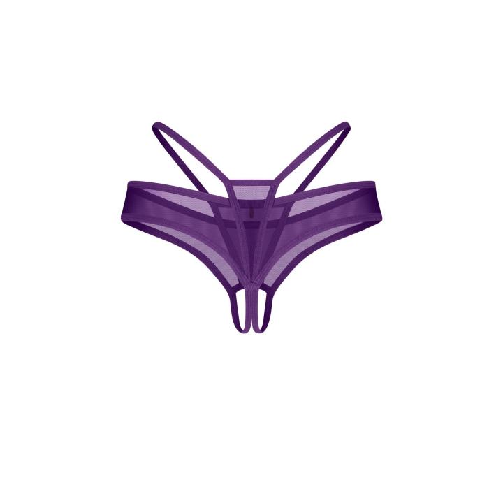Fioletowe stringi otwarte Obsessive Vibres