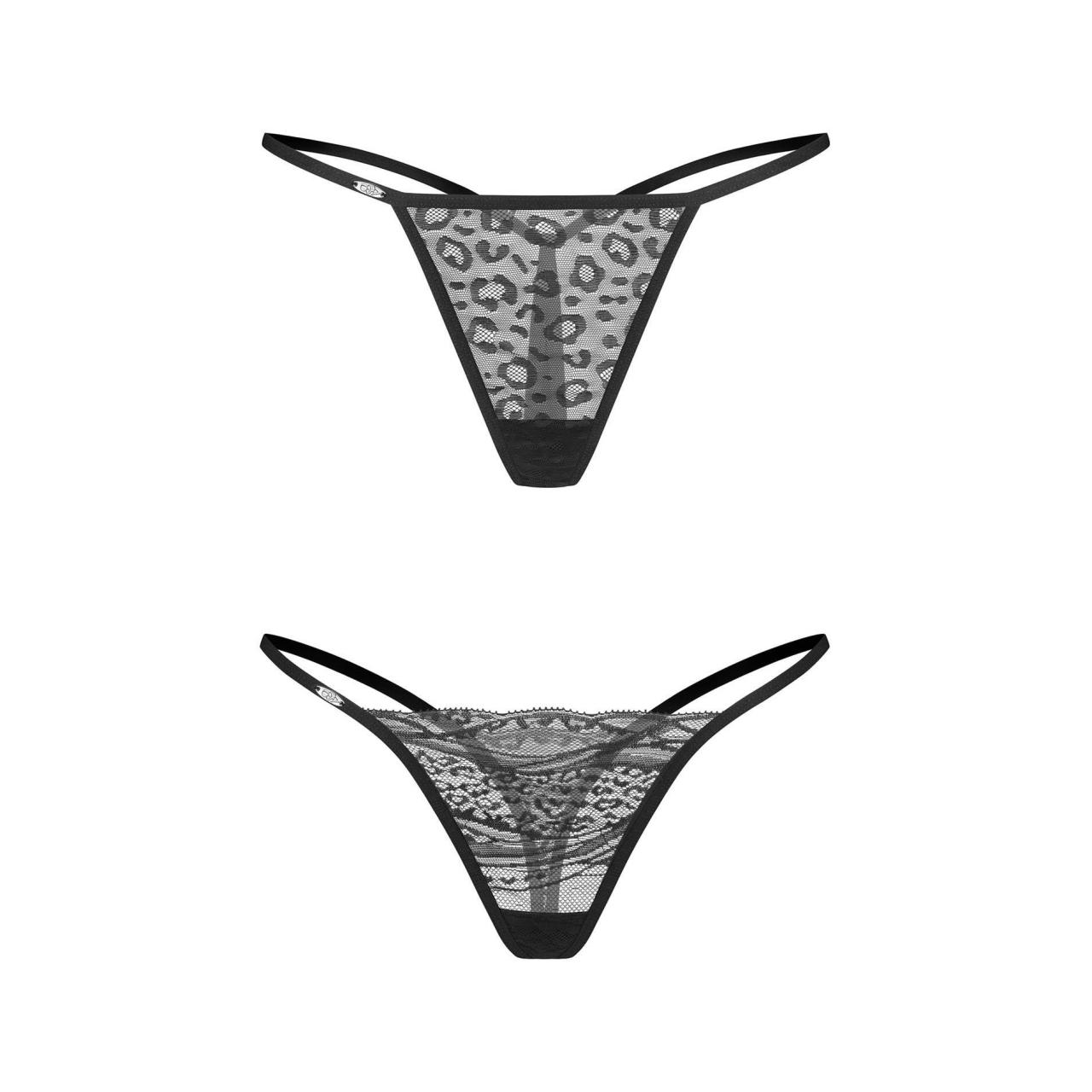 Czarne stringi 2-pak o minimalistycznym kroju Clara Obsessive