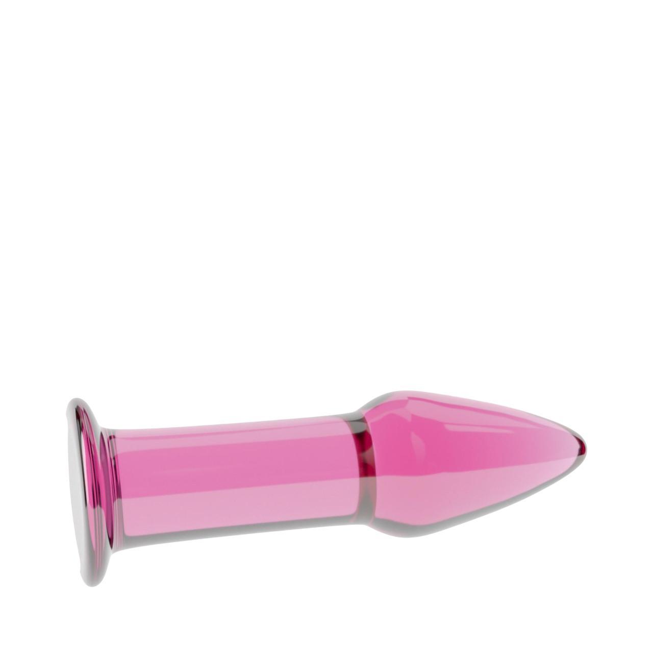 Eleganckie szklane dildo w różowym kolorze- 12,7cm