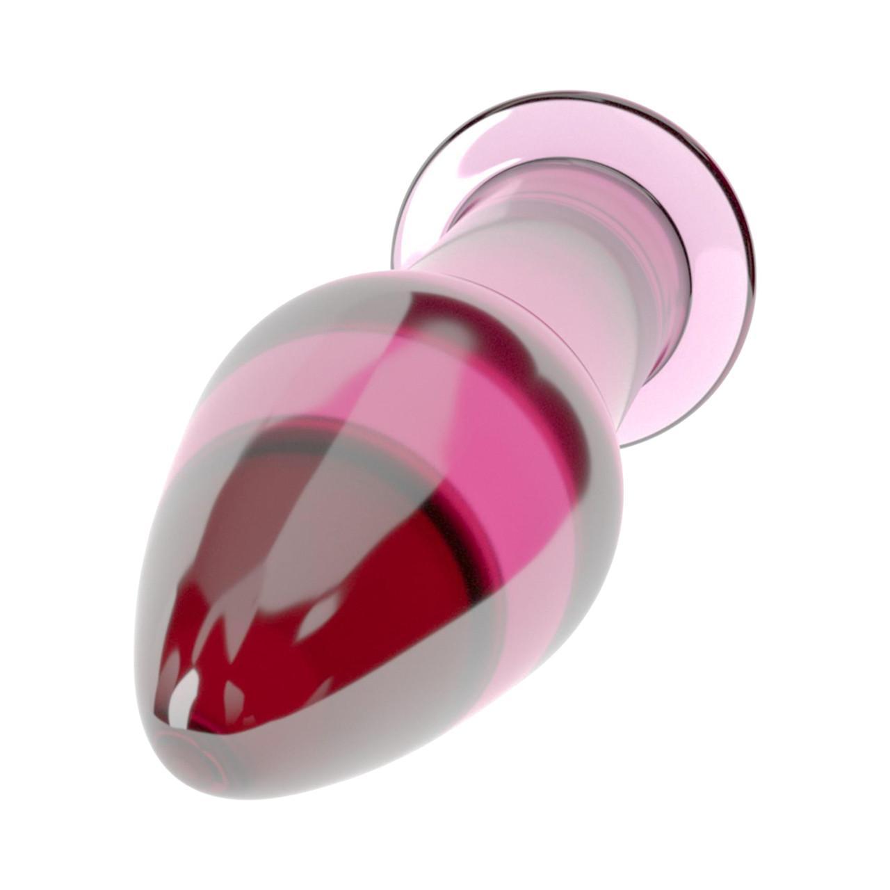 Eleganckie szklane dildo w różowym kolorze- 12,7cm