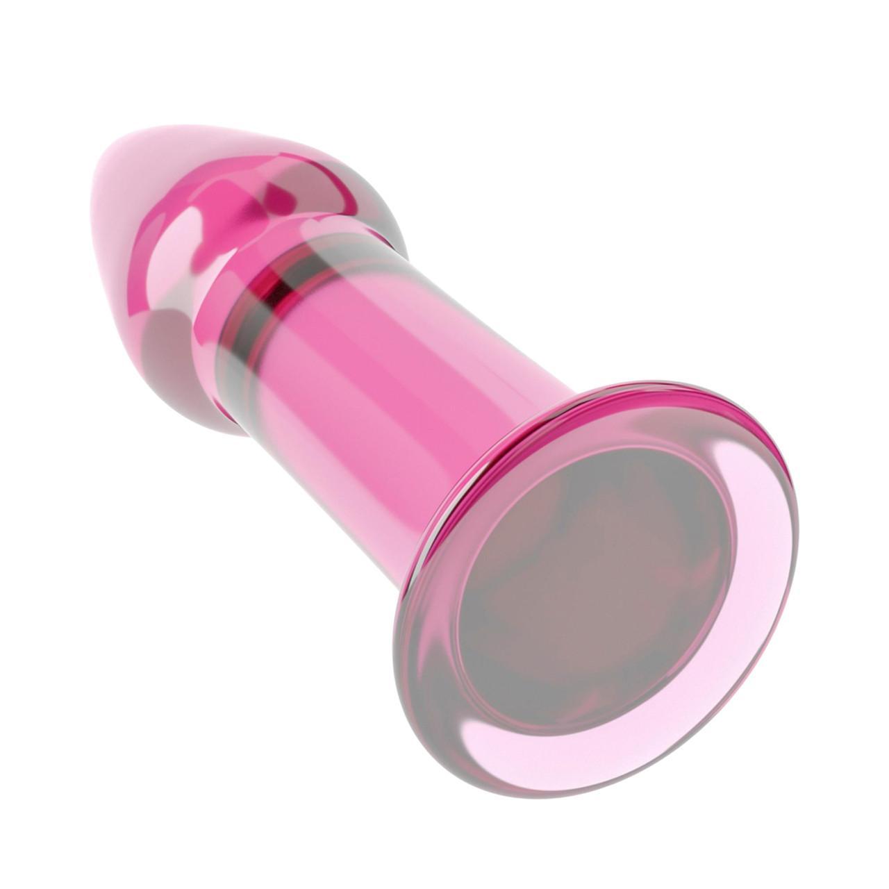 Eleganckie szklane dildo w różowym kolorze- 12,7cm