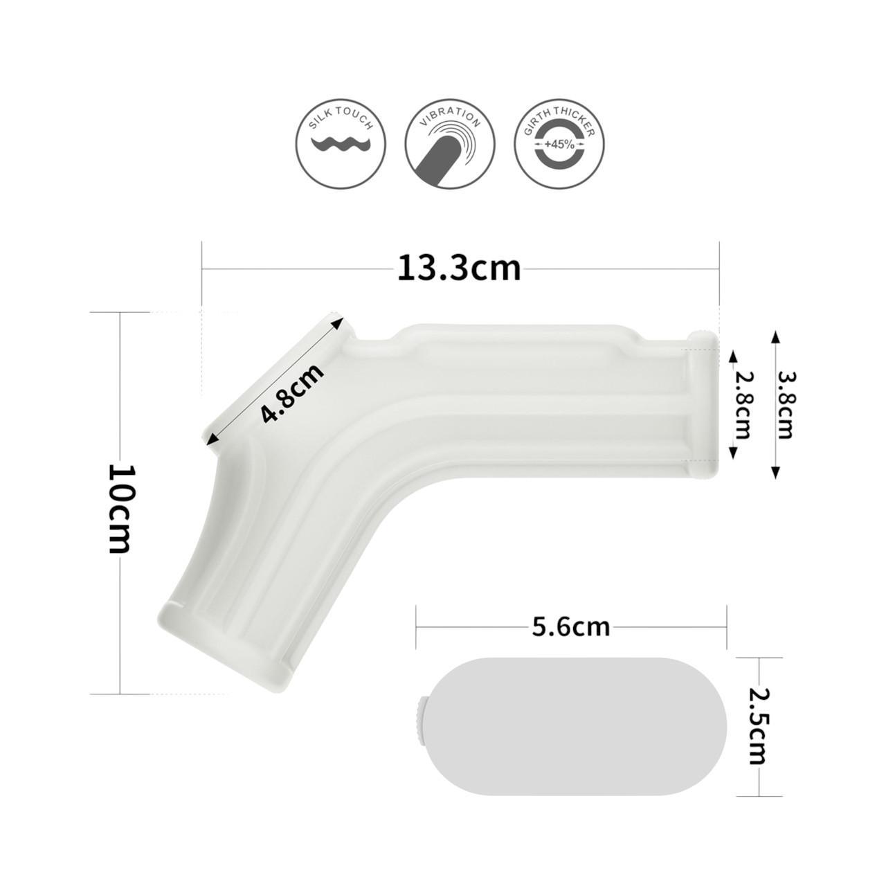 Wibrująca silikonowa nakładka na penisa- wydłuża erekcję i zwiększa obwód