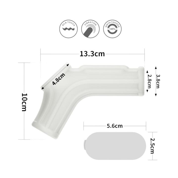 Wibrująca silikonowa nakładka na penisa- wydłuża erekcję i zwiększa obwód