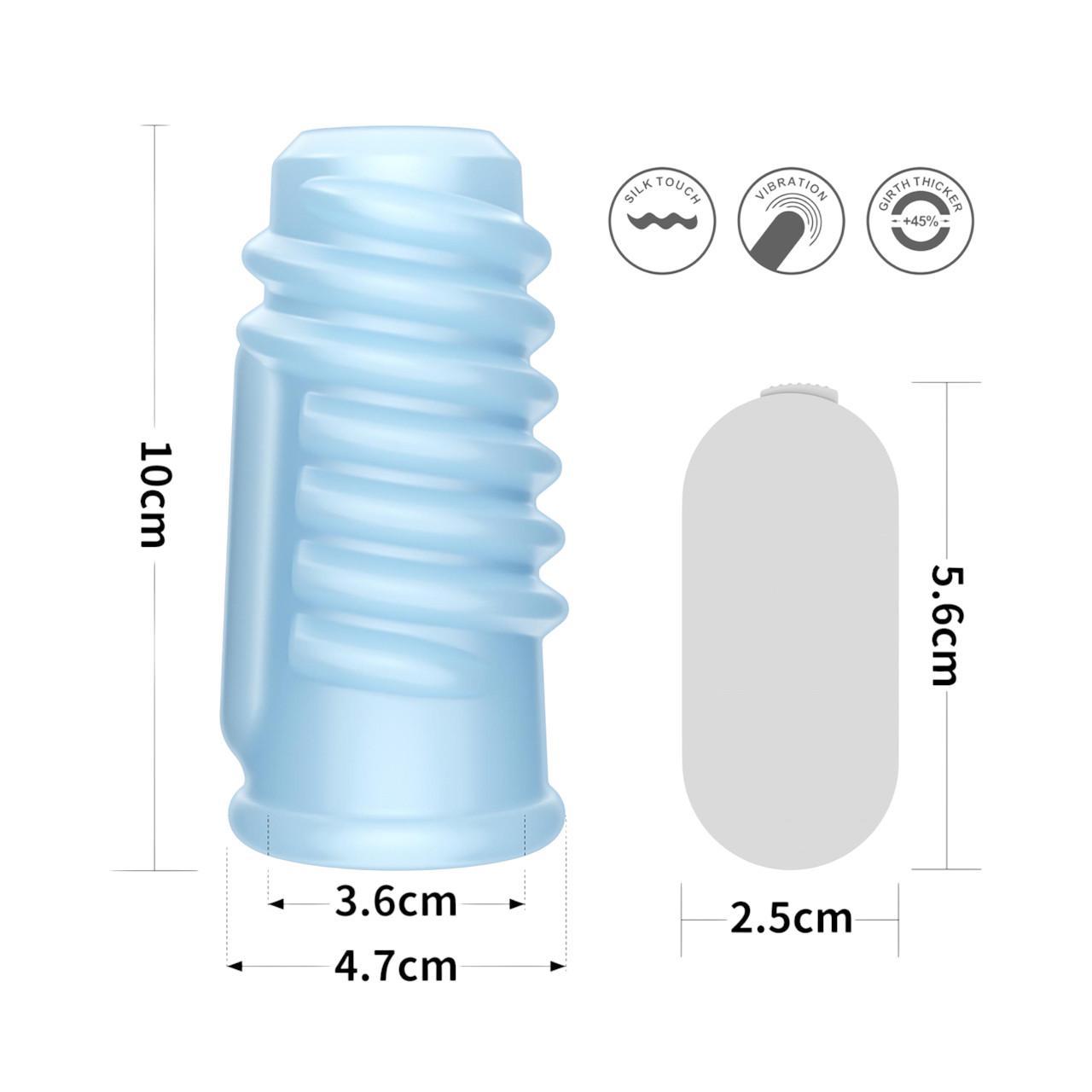 Wibrująca silikonowa nakładka na penisa- wydłuża erekcję i zwiększa obwód