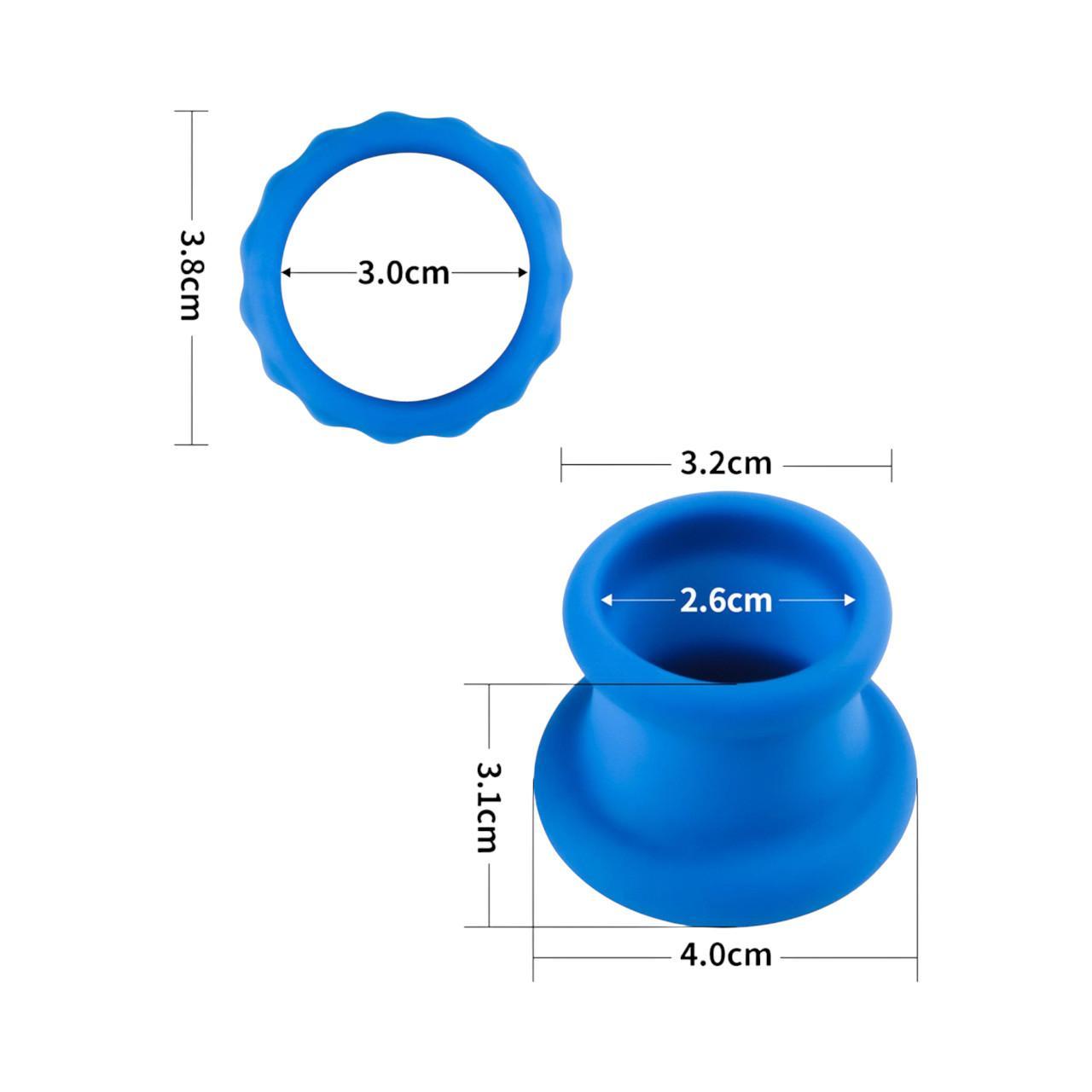 Elastyczny podwójny pierścień erekcyjny z żebrowaniem