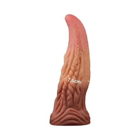 Imponujących rozmiaróe realistyczne dildo o nietypowej strukturze- 25,4cm