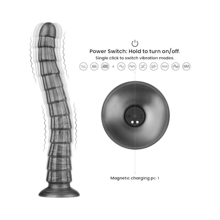 Ekstremalnie długi elastyczny wibrator - 36,8cm