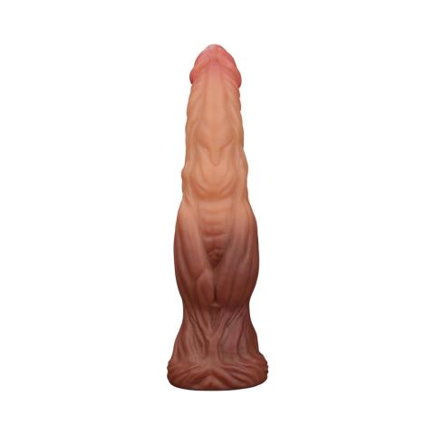 Realistyczne dildo z przyssawką o nietypowej strukturze- 24cm