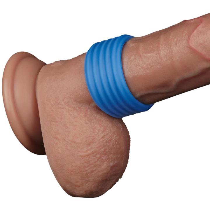 Silikonowy pierścień z mocnym uciskiem i żebrowaną strukturą