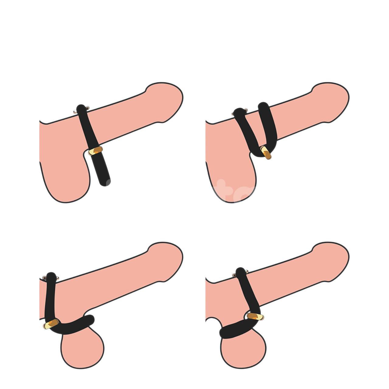 Regulowany, elastyczny pierścień erekcyjny z podwójną pętlą