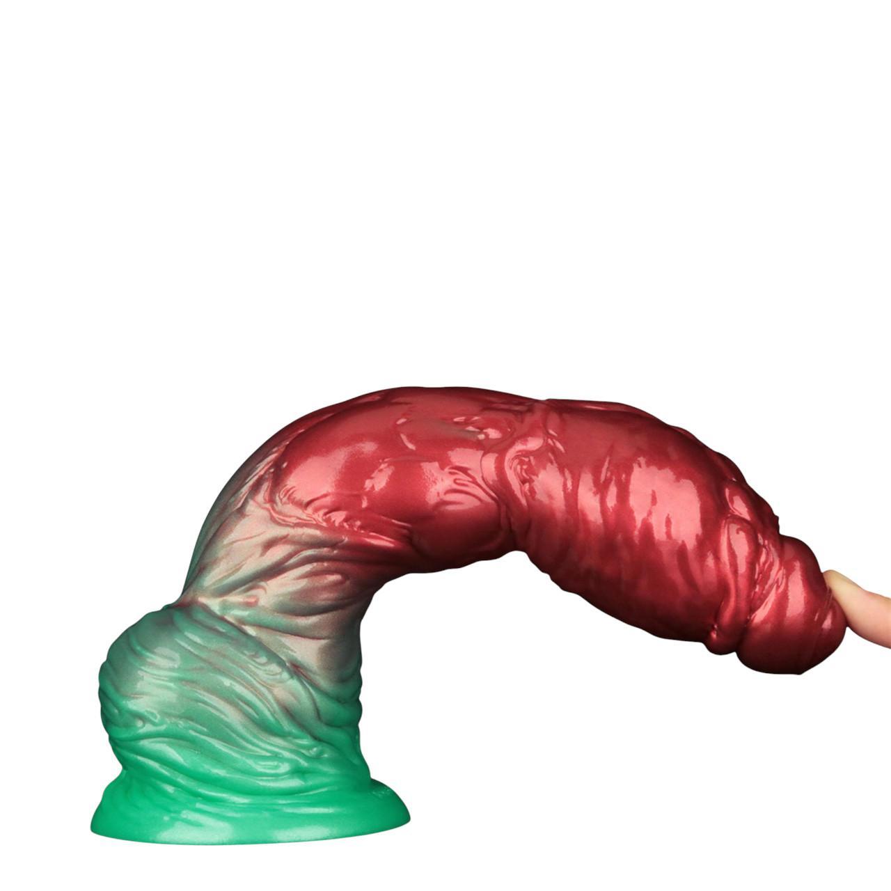 Ekskluzywne pompowane dildo z mocną przyssawką - 25,4cm