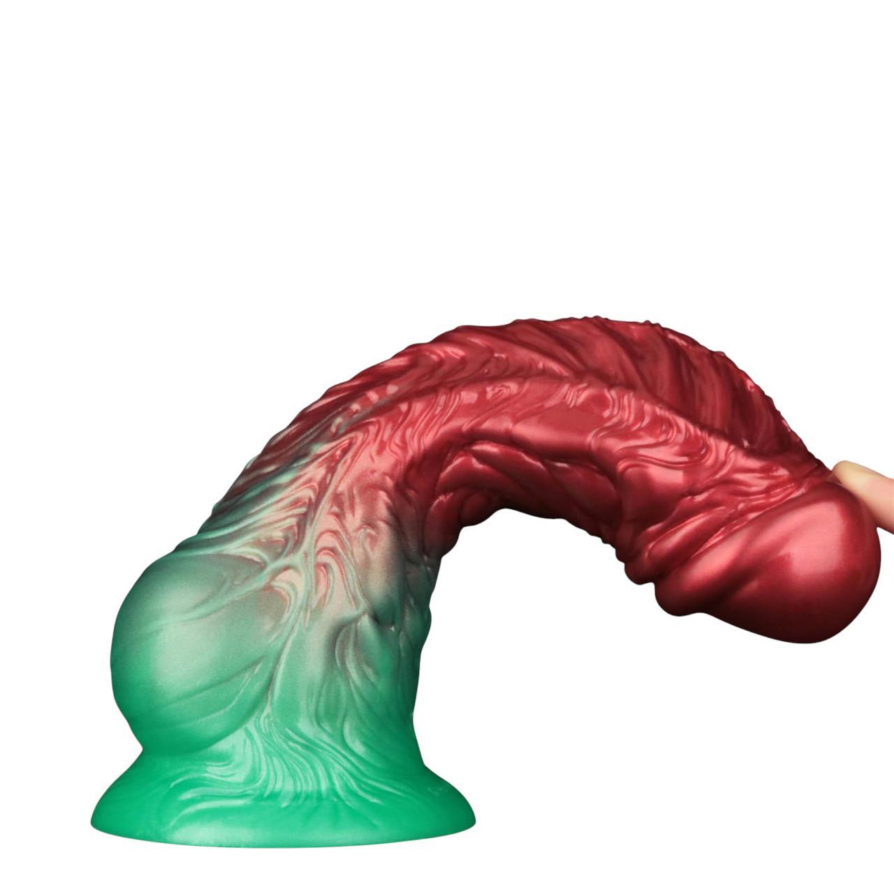 Ekskluzywne pompowane dildo z mocną przyssawką - 20,3cm