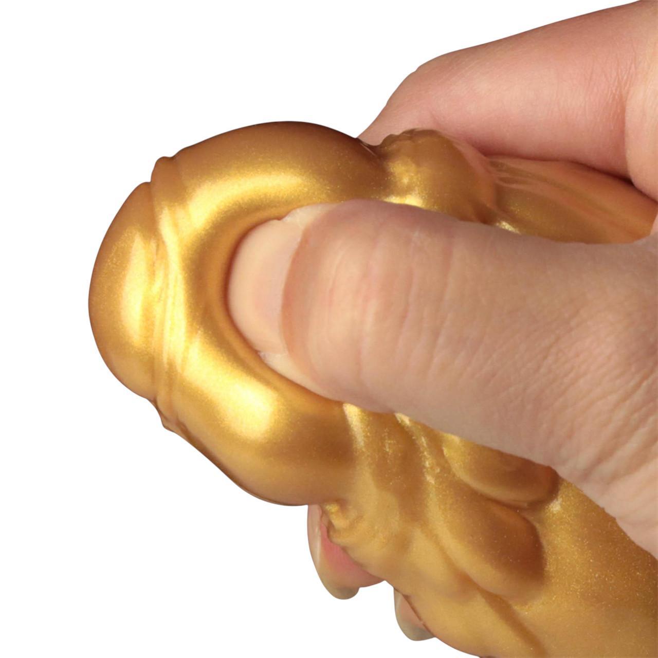 Ekskluzywne pompowane dildo z mocną przyssawką - 25,4cm