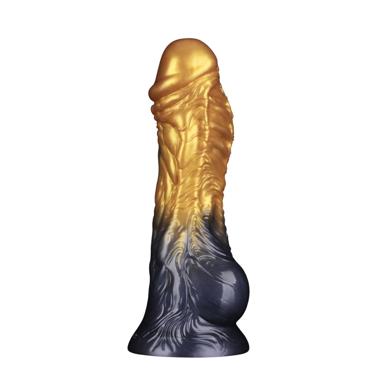 Ekskluzywne pompowane dildo z mocną przyssawką - 20,3cm