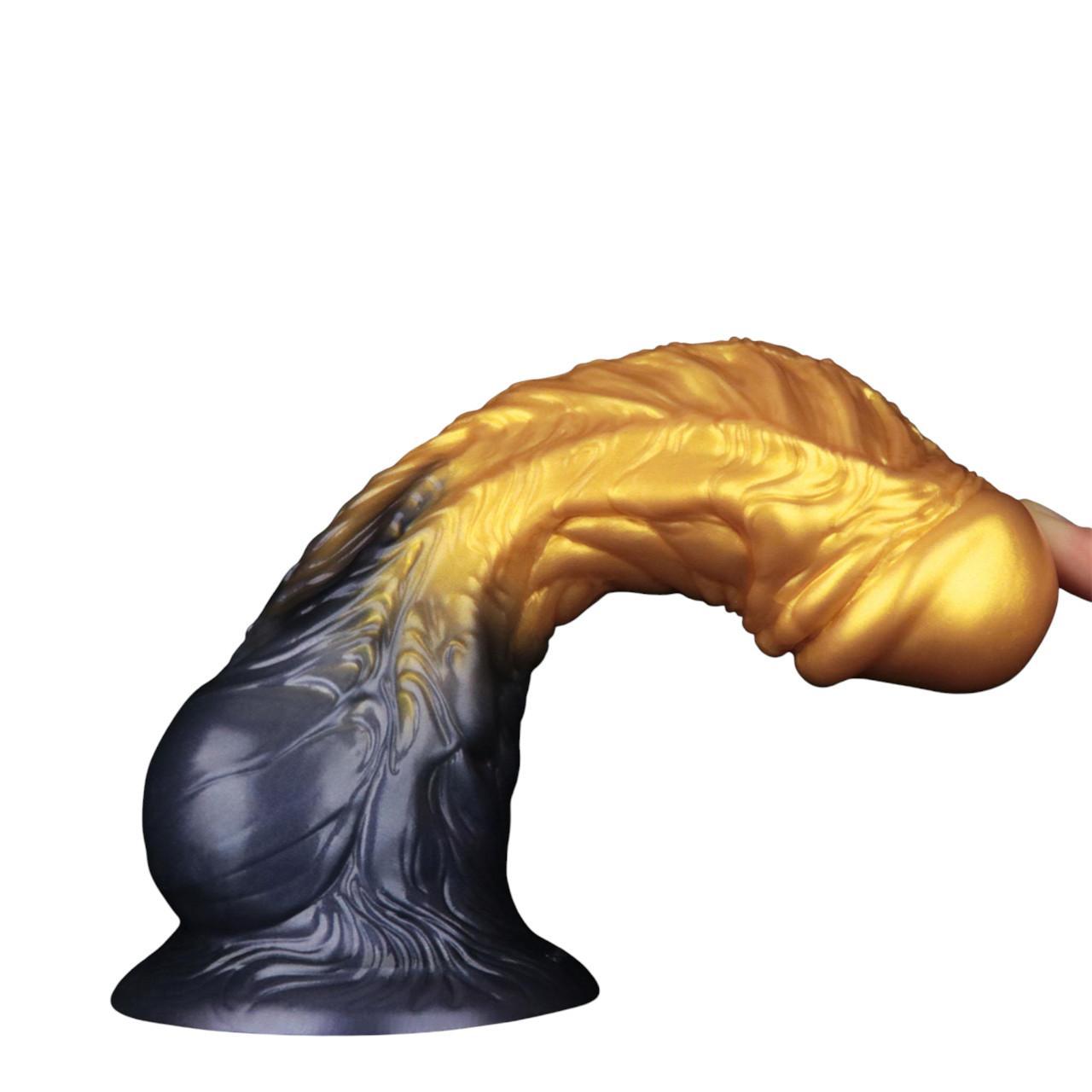 Ekskluzywne pompowane dildo z mocną przyssawką - 20,3cm