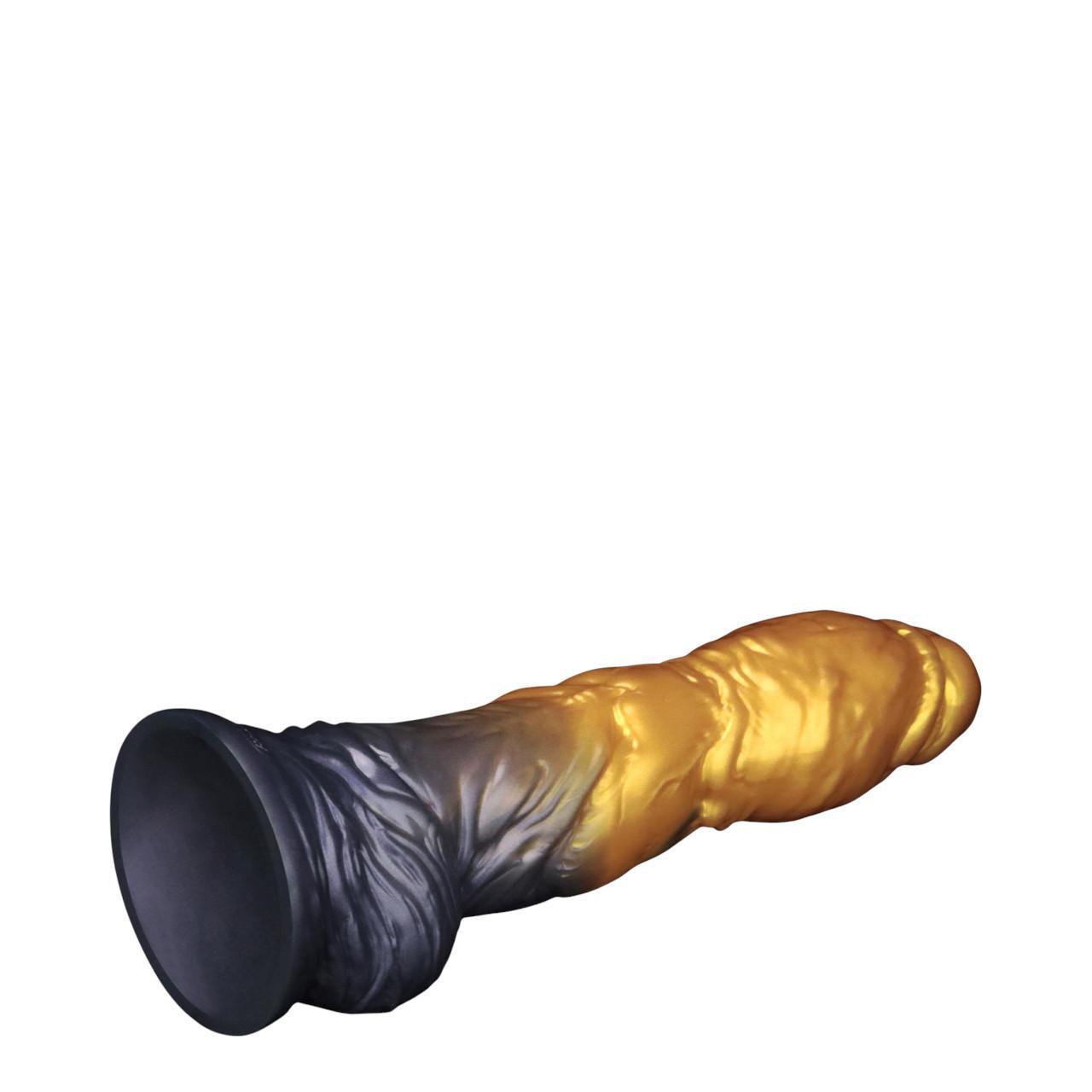 Małe ekskluzywne pompowane dildo z mocną przyssawką - 19cm