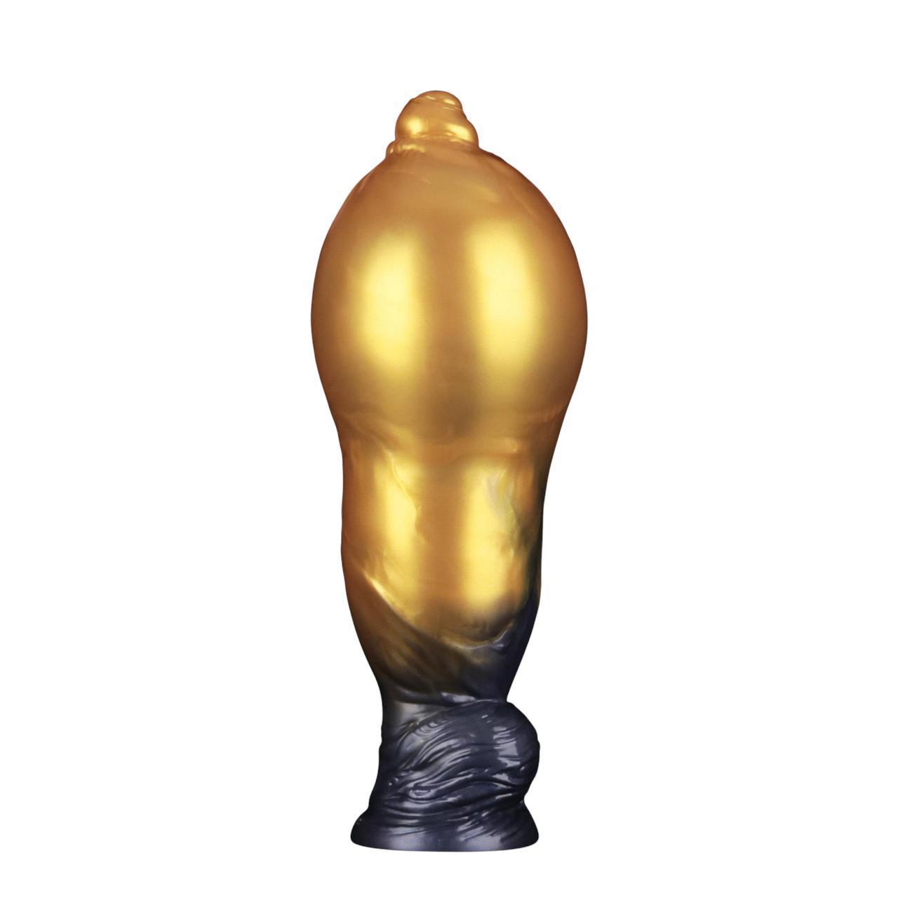 Małe ekskluzywne pompowane dildo z mocną przyssawką - 19cm