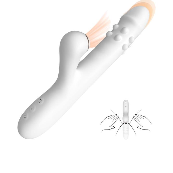 Klasyczny wibrator z funkcją rotacji i lizania- 23,5cm