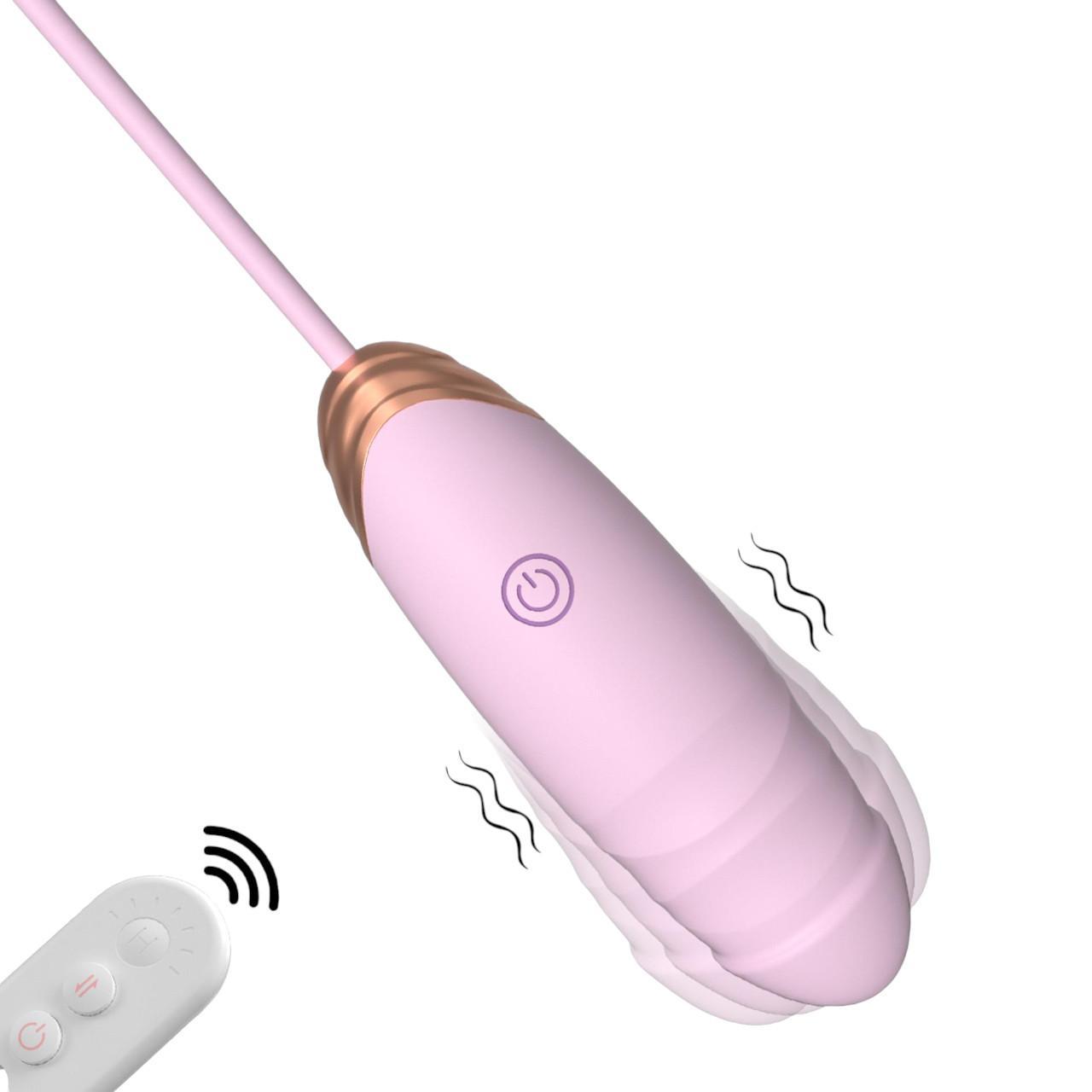 Różowe jajeczko z funkcją podgrzewania i ruchem posuwistym, sterowane pilotem