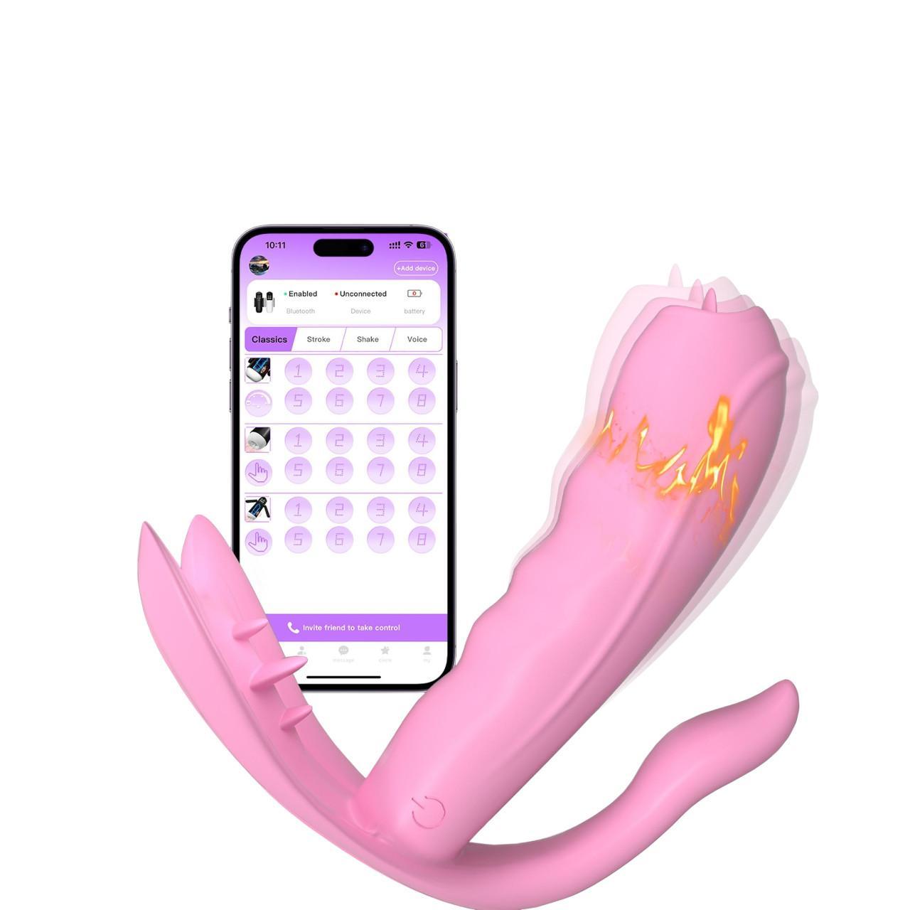 Wibrator do stymulacji łechtaczki i punktu G z ruchomym języczkiem i ruchem góra-dół