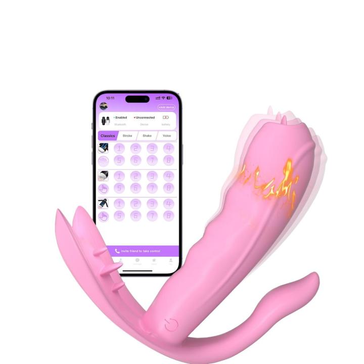 Wibrator do stymulacji łechtaczki i punktu G z ruchomym języczkiem i ruchem góra-dół