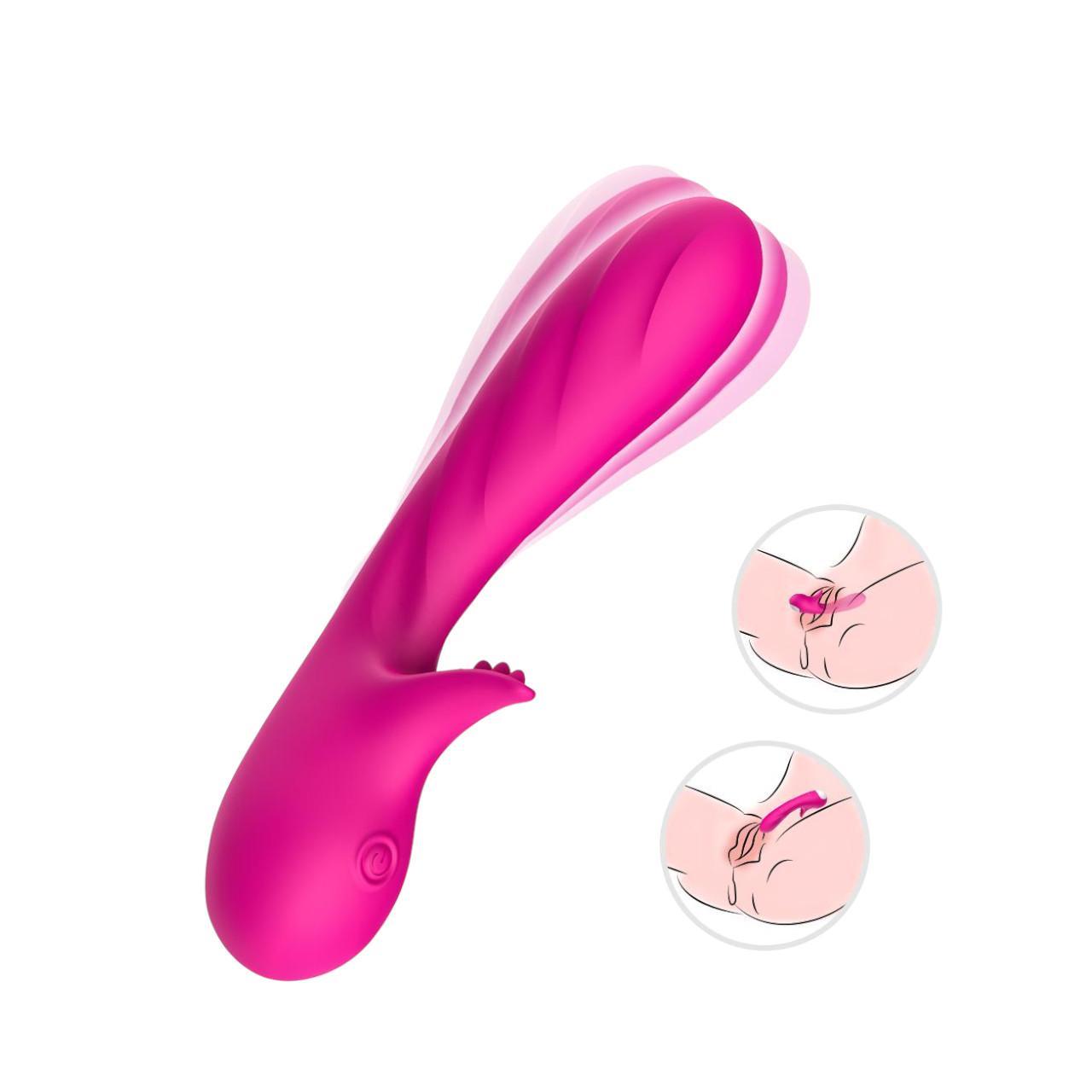 Ekskluzywny wibrator punktu G z dodatkową stymulacją łechtaczki- 9 trybów pracy