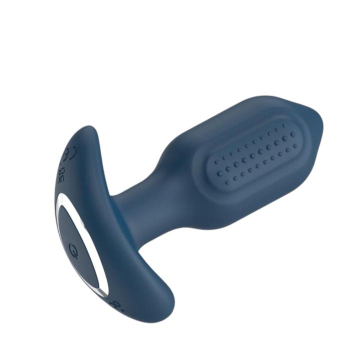 Silikonowy wibrujący korek analny sterowany pilotem