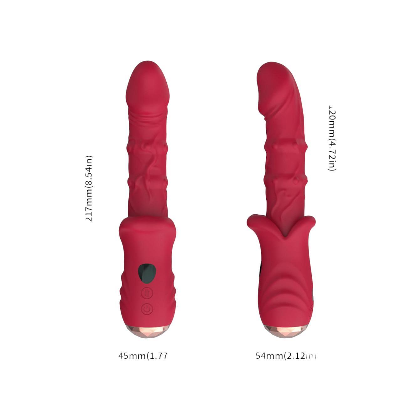 Realistyczny wibrator z funkcją ruchu posuwistego – 9 trybów wibracji