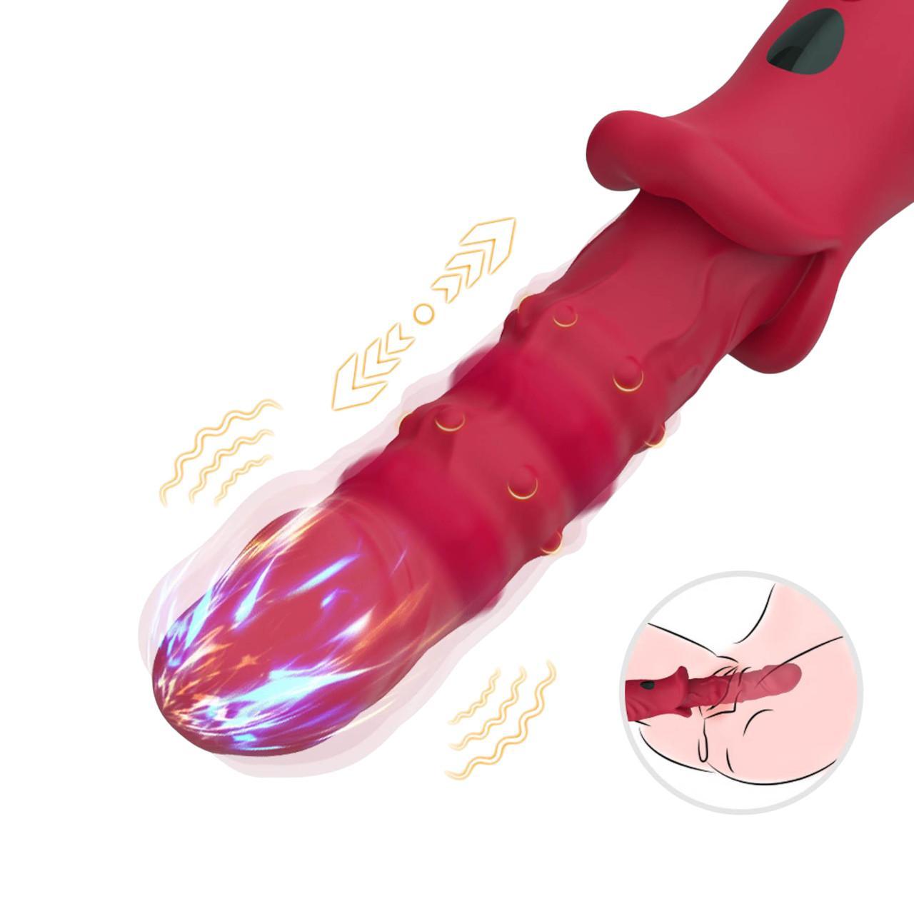 Realistyczny wibrator z funkcją ruchu posuwistego – 9 trybów wibracji