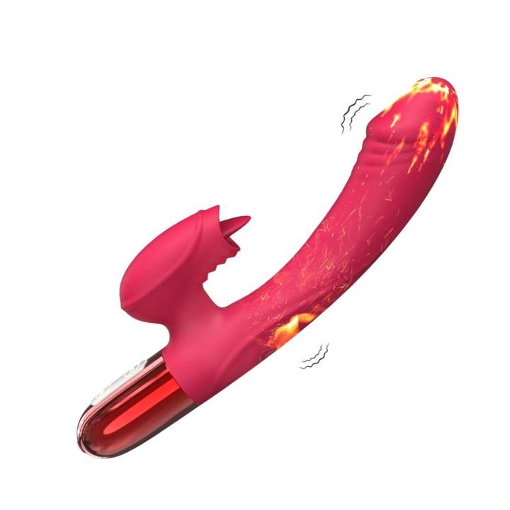 Nowoczesny wibrator z ruchomym języczkiem i funckją podgrzewania – 10 trybów wibracji