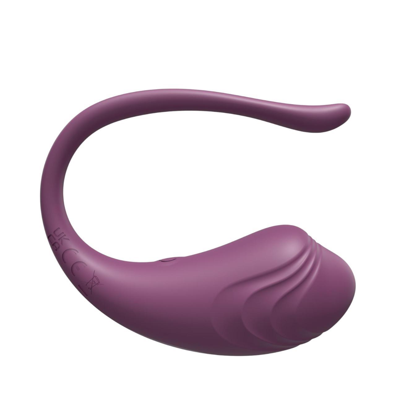 Eleganckie wibrujące jajeczko sterowane aplikacją w kolorze fioletowym- 9 trybów wibracji