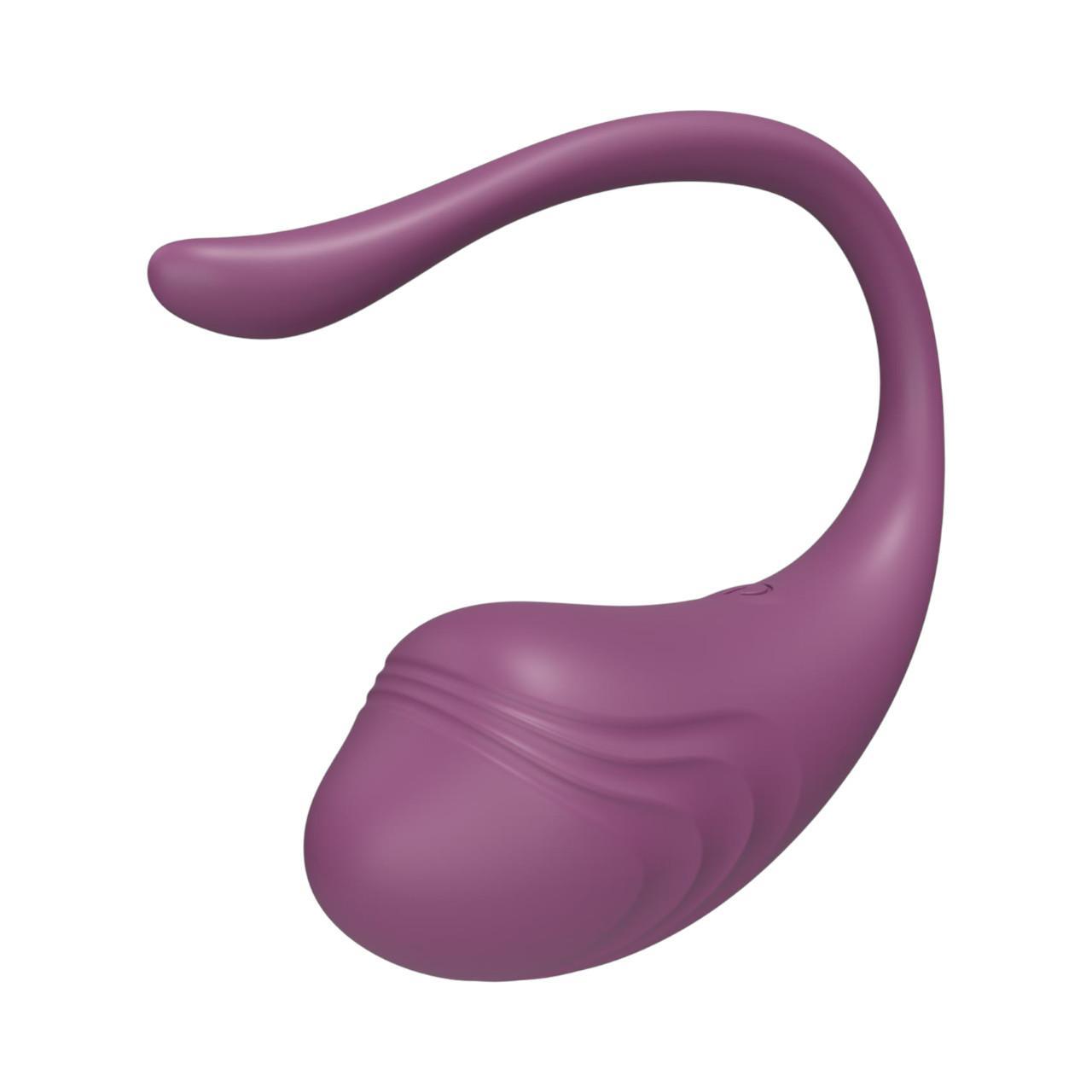 Eleganckie wibrujące jajeczko sterowane aplikacją w kolorze fioletowym- 9 trybów wibracji