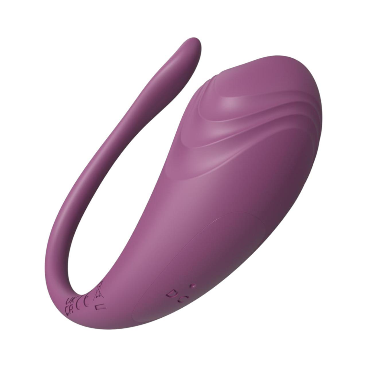 Eleganckie wibrujące jajeczko sterowane aplikacją w kolorze fioletowym- 9 trybów wibracji