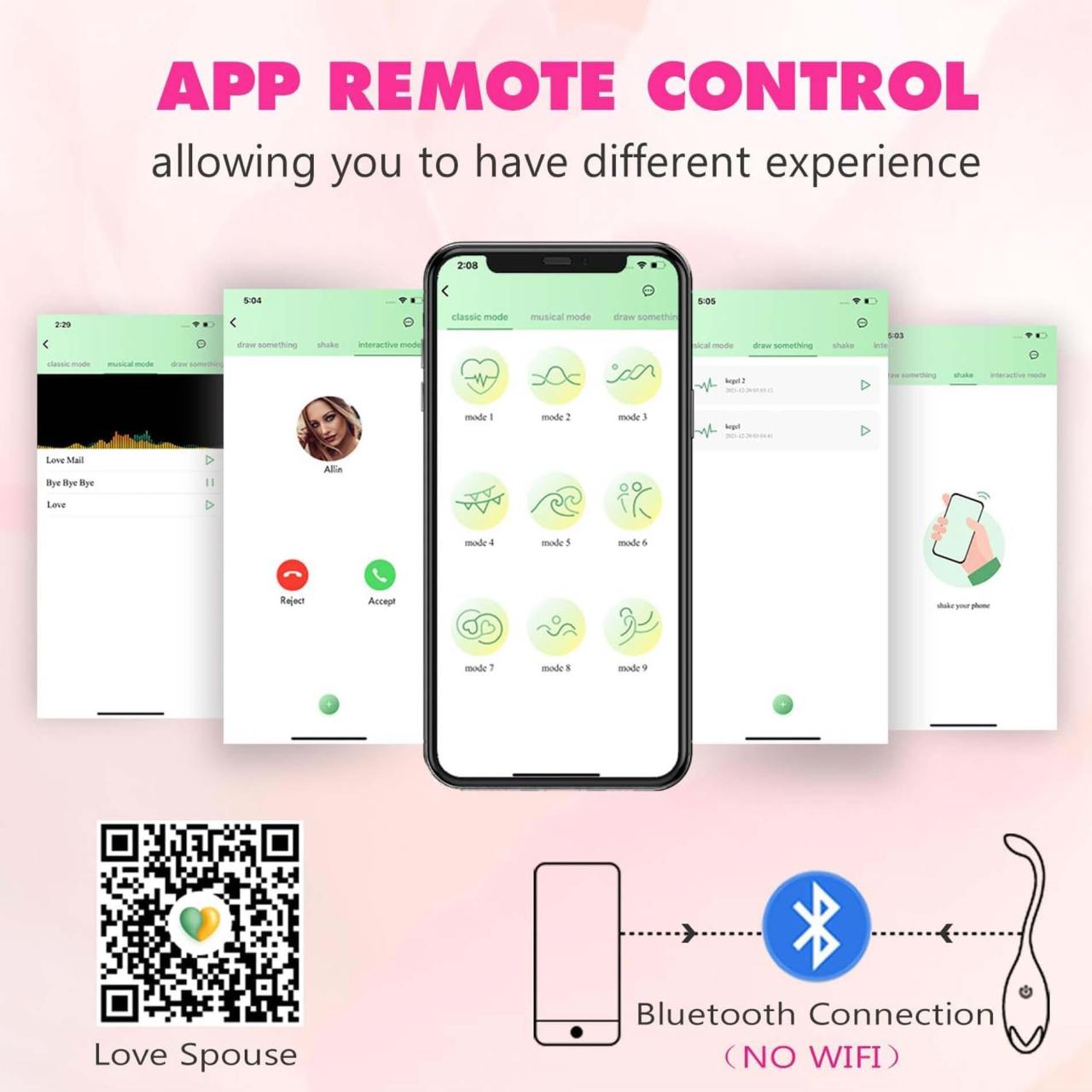 Eleganckie wibrujące jajeczko sterowane aplikacją w kolorze fioletowym- 9 trybów wibracji