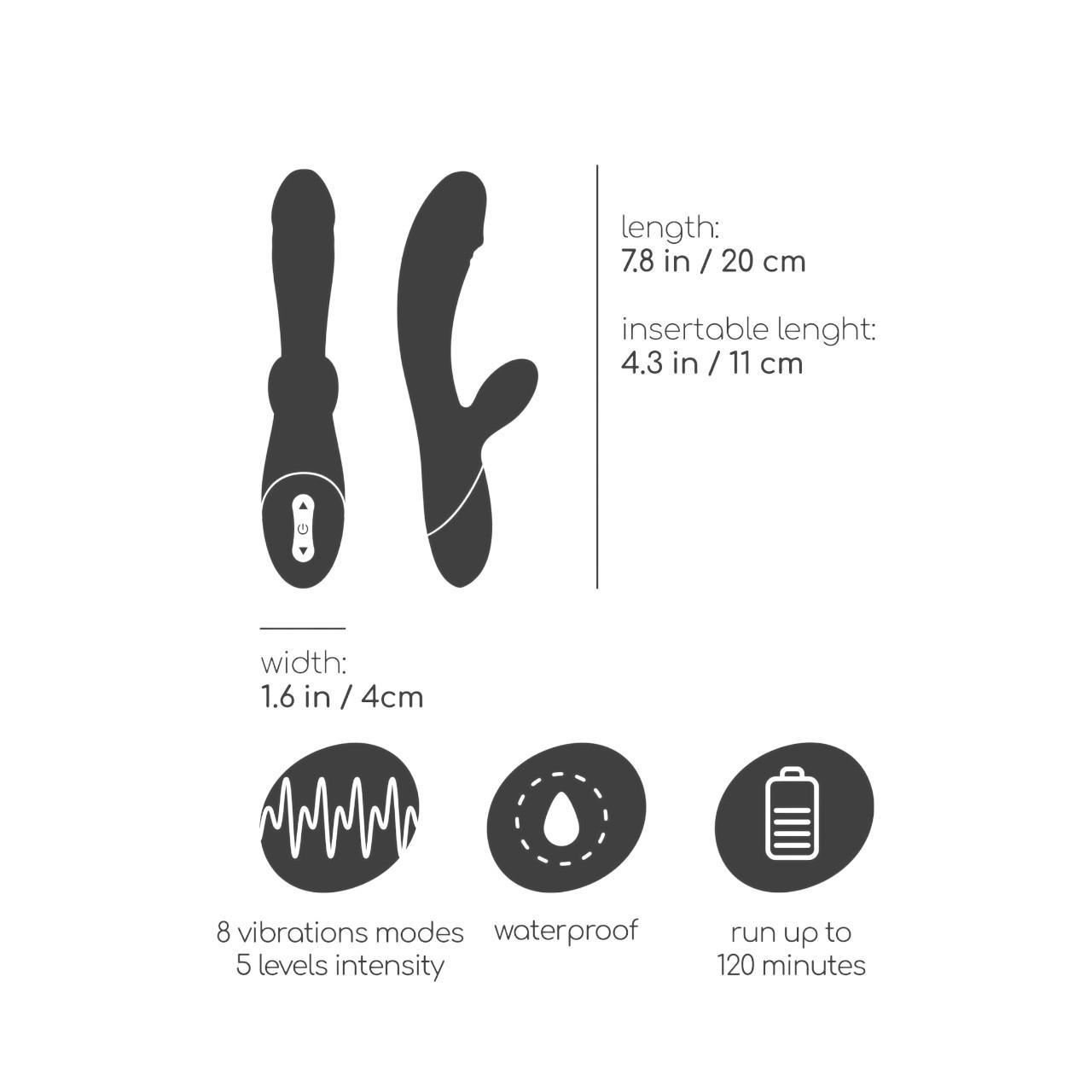 Wibrator króliczek do stymulacji łechtaczki oraz punktu G