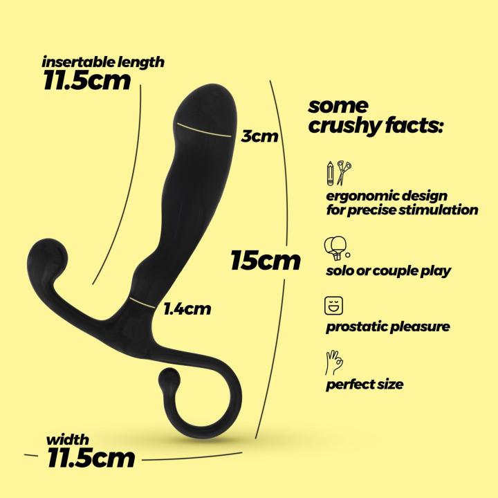 Wodoodporny masażer prostaty, wykonany z ABS - 15cm