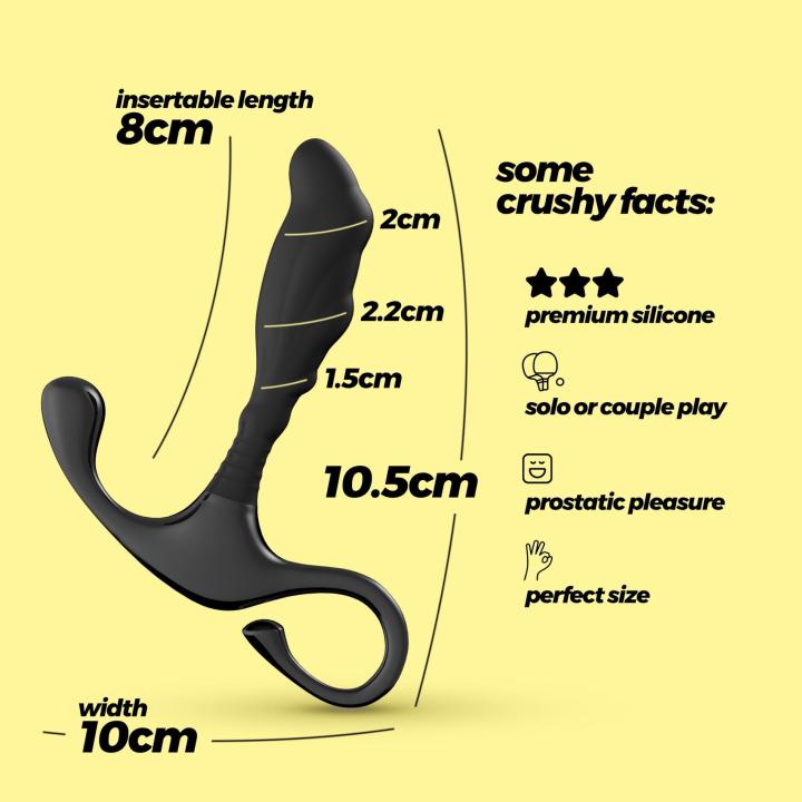 Silikonowy masażer prostaty, wodoodporny - 10,5cm