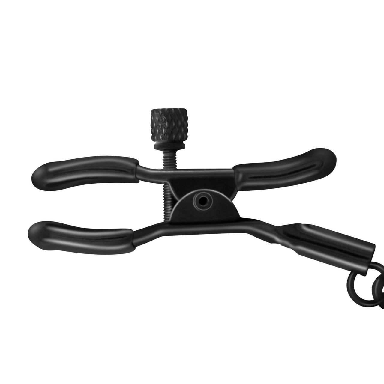 Regulowane klipsy na sutki z łańcuszkiem