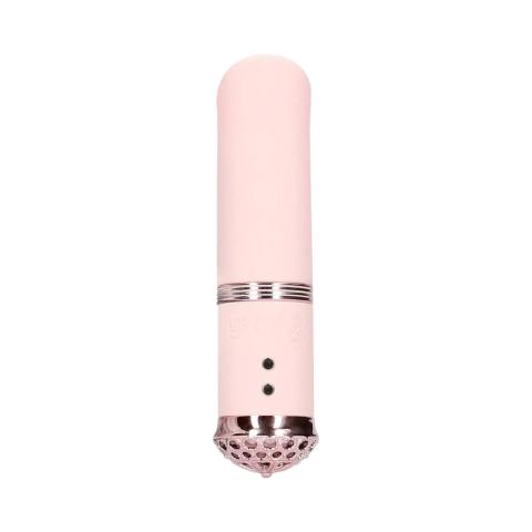 Mini wibrator w kształcie szminki z języczkiem - 10 funkcji wibracji