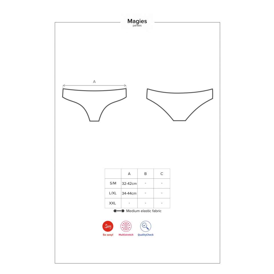 Czarne Figi Obsessive Megies o oryginalnym, seksownym kroju