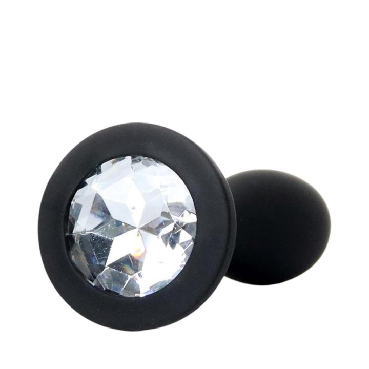 Luksusowy korek analny z silikonu z diamentem S-L